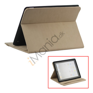 Stilet Microfiber Case Cover med stativ til Den Nye iPad 2 3 4 - Light Brown