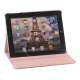360 graders roterende Ny iPad 2 3 4 Kunstlæderetui Cover med Stand - Pink