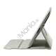 360 graders roterende Ny iPad 2 3 4 Kunstlæderetui Cover med Stand - Hvid