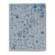 Kunstlæder Folio Stand Case Præget med Sød Tegneserie til iPad 2 3 4 - Blå