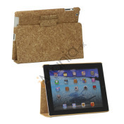 Folio Stand Træ Kunstlæder Smart Cover til iPad 4. 3. 2. generation