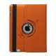 Drejes 360 grader, Folio Canvas Stand Case med Stylus til iPad 2. 3. 4. Generation - Orange