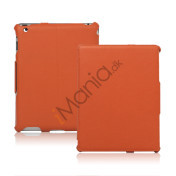 Slim Lychee PU Kunstlæder Case Cover til iPad 2. 3. 4. Gen - Orange