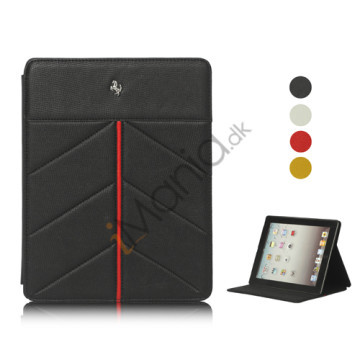 Ferrari Stand Kunstlæder Cover Taske til iPad 2. 3. 4. Gen, Flere farver