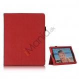 Folio PU Kunstlæder Cover Case med holder til iPad 4 3. 2nd Generation - Rød