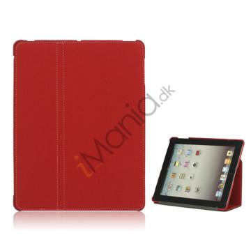 Premium Canvas Folio Case Holder til iPad 2 3 4 - Rød