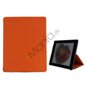 Premium Folio KunstKunstlæder Case med bælte Stand støvtæt Plug Etc til iPad 3:e 2nd Gen - Orange