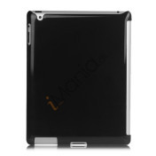 Glossy Hard Case Cover til iPad 2. 3. 4. Generation Smart Cover Companion - Sort