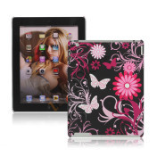 Butterfly Blomster Hard Cover Case til Den Nye iPad 2. 3. 4. Gen