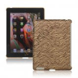 Flash Powder Zebra Smart Cover Companion Case til iPad 2. 3. 4. Gen - Brun