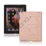 Flash Powder Zebra Plastic Companion Case til iPad 2. 3. 4. Generation - Pink