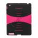 Snap-on Defender Case Cover med stativ til Den Nye iPad 2. 3. 4. Gen - Rose / Black