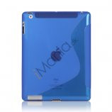 S-Line Wave TPU Gel Etui til Den Nye iPad 2 3 4 - Blå
