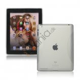 Fingerprint TPU Gel Case Cover til Den Nye iPad 2. 3. 4. Gen - Transparent