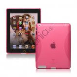 Fingerprint TPU Gel Case Cover til Den Nye iPad 2. 3. 4. Gen - Pink