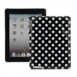 Polka Dot TPU Gel Case til Den Nye iPad 2. 3. 4. Gen - Hvid / Sort