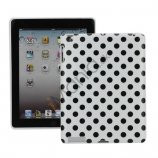 Polka Dot TPU Gel Case til Den Nye iPad 2. 3. 4. Gen - Sort / Hvid