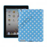 Polka Dot TPU Gel Case til Den Nye iPad 2. 3. 4. Gen - Hvid / Blå