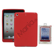 Slim Blød Silikone Taske med Chokolade Home Button til iPad Mini med Exquisite Emballage - Rød