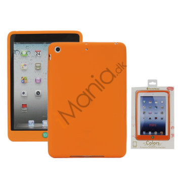 Slim Blød Silikone Taske med Chokolade Home Button til iPad Mini med Exquisite Emballage - Orange