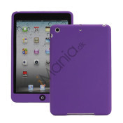 Blødt Silicone Case Cover med Chokolade Home Button til iPad Mini - Lilla