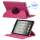 360 Degree Rotary Leather Case Cover til iPad Mini - Rose
