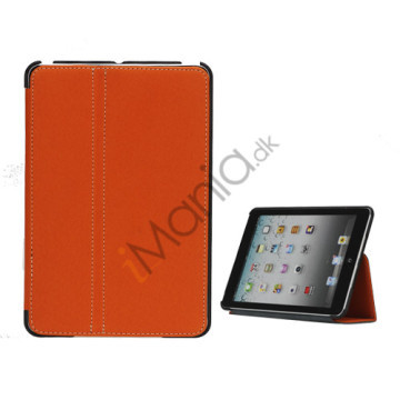 Slim Canvas Case Cover with Stand til iPad Mini - Orange