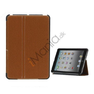 Slim Canvas Case Cover with Stand til iPad Mini - Brun
