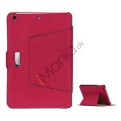 Geometric Pattern Stand Leather Flip Case Accessories til iPad Mini - Rose