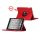 360 Degree Rotating PU Leather Case Cover Stand til iPad Mini - Rød