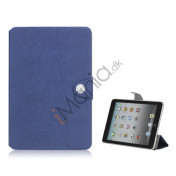 Grain Line Folio PU Leather Stand Case Cover til iPad Mini - Blå