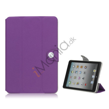 Grain Line Folio PU Leather Stand Case Cover til iPad Mini - Lilla