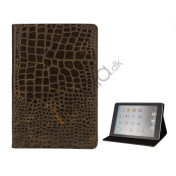 Crocodile Læder Case Cover Stand the iPad Mini - Brun