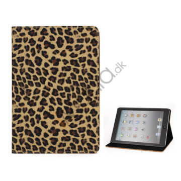 Leopard Skin PU Læder Taske Stand the iPad Mini - Brun