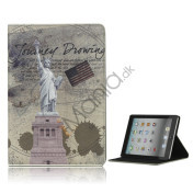 Statue of Liberty PU Læder Stand Case Cover til iPad Mini