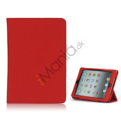 HOT Flip Magnetic PU Læder Stand Case Cover til iPad Mini - Rød