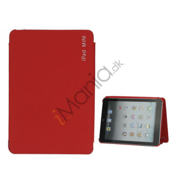 Magnetisk Cloth-Mønstret Læder Customized Stand Case til iPad Mini - Rød