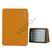 Magnetisk Cloth-Mønstret Læder Customized Stand Case til iPad Mini - Orange