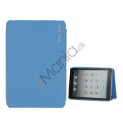 Magnetisk Cloth-Mønstret Læder Customized Stand Case til iPad Mini - Blå