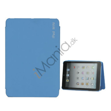 Magnetisk Cloth-Mønstret Læder Customized Stand Case til iPad Mini - Blå