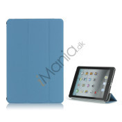 Smart Cover Leather Case Fold Magnetic Stand Holder til iPad Mini - Blå