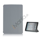 Smart Cover Leather Case Fold Magnetic Stand Holder til iPad Mini - Grå
