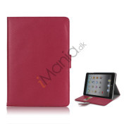 iPad Mini Smart Cover Magnetic Stand PU Lychee Leather Case - Rose