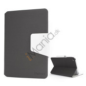 Magnetiske Smart Folio Læder Card Slots Stand Case Cover til iPad Mini - Grå