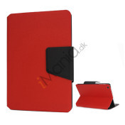 Magnetiske Smart Folio Læder Card Slots Stand Case Cover til iPad Mini - Rød