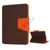Magnetiske Smart Folio Læder Card Slots Stand Case Cover til iPad Mini - Kaffe