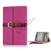 Bæltespænde Wake Sleep Funktion Stand Læder Cover til iPad Mini - Rød