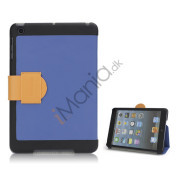 Mønstret Gobillion Folio Læder Stand Case med Wake Sleep Function til iPad Mini - Blå