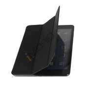 Slim Tri-fold Single Front Leather Stand Smart Cover Case til iPad Mini - Sort