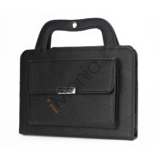 Novel STEREO håndtaske Style Smart læder Stand Cover til iPad Mini - Sort